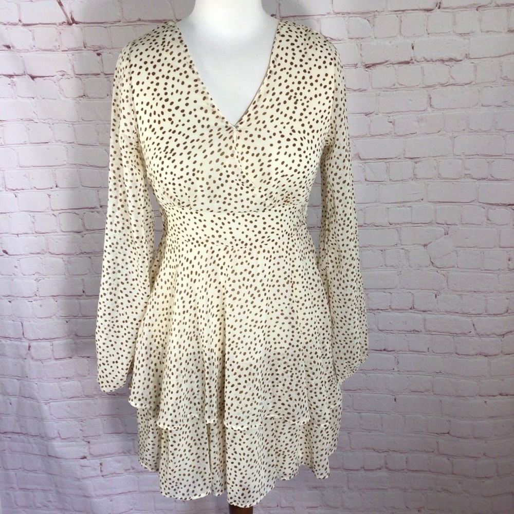Japna Long Sleeve Polka Dot Dress - Size XS - Picture 1 of 8